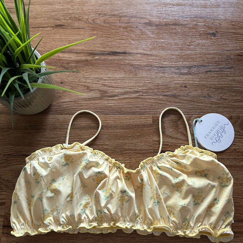 Frankies Bikinis Yellow Flower Bikini Top Gigi Hadid x Frankies Arabelle Top - Picture 2 of 8